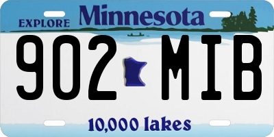 MN license plate 902MIB