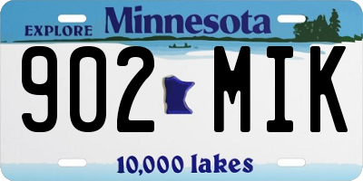 MN license plate 902MIK