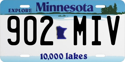 MN license plate 902MIV