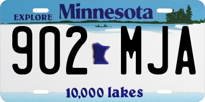 MN license plate 902MJA