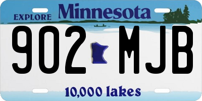 MN license plate 902MJB