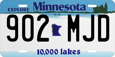 MN license plate 902MJD