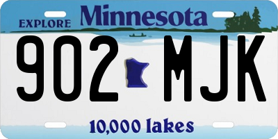 MN license plate 902MJK