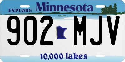 MN license plate 902MJV