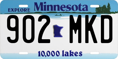 MN license plate 902MKD