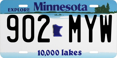 MN license plate 902MYW