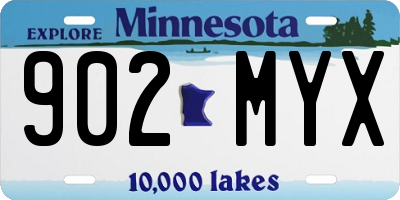 MN license plate 902MYX