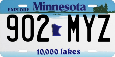 MN license plate 902MYZ