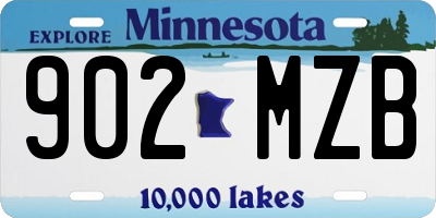 MN license plate 902MZB