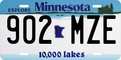 MN license plate 902MZE