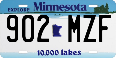 MN license plate 902MZF