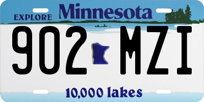 MN license plate 902MZI