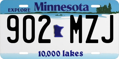 MN license plate 902MZJ