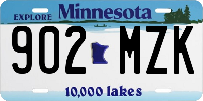 MN license plate 902MZK