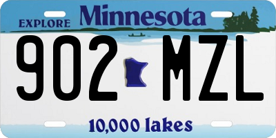 MN license plate 902MZL