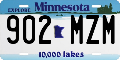 MN license plate 902MZM