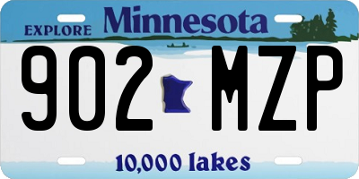 MN license plate 902MZP