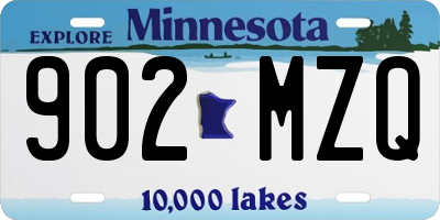 MN license plate 902MZQ