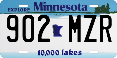MN license plate 902MZR