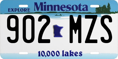 MN license plate 902MZS