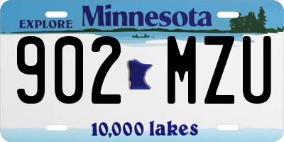 MN license plate 902MZU