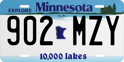 MN license plate 902MZY