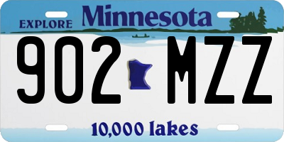 MN license plate 902MZZ