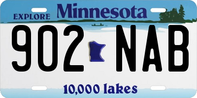 MN license plate 902NAB