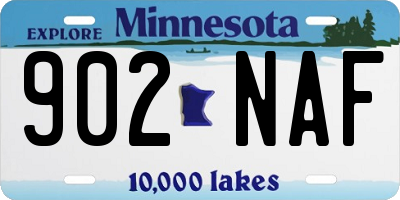 MN license plate 902NAF