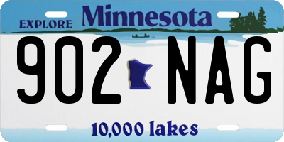 MN license plate 902NAG
