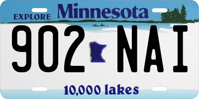 MN license plate 902NAI