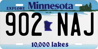 MN license plate 902NAJ