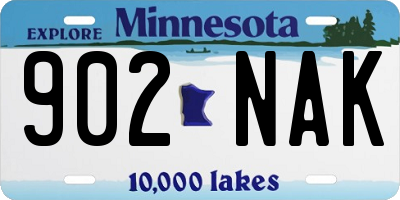 MN license plate 902NAK