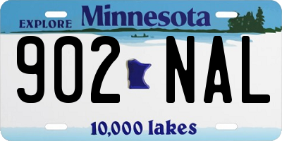 MN license plate 902NAL