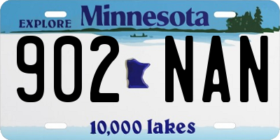 MN license plate 902NAN