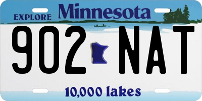 MN license plate 902NAT