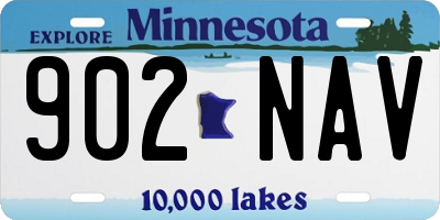 MN license plate 902NAV