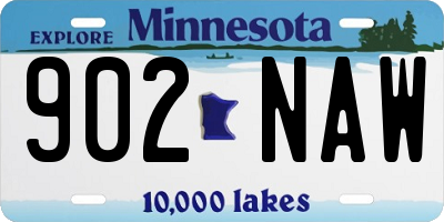 MN license plate 902NAW