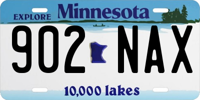 MN license plate 902NAX