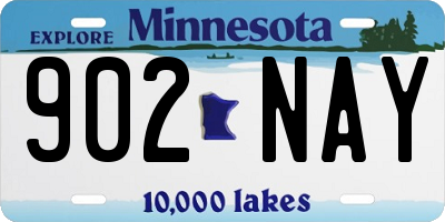 MN license plate 902NAY