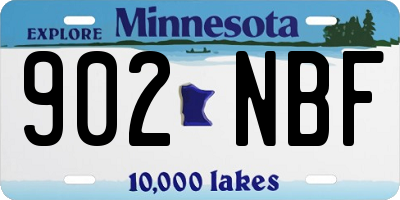 MN license plate 902NBF