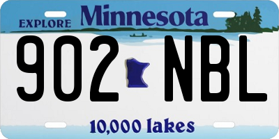 MN license plate 902NBL