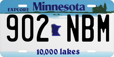 MN license plate 902NBM