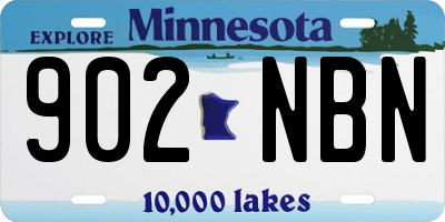 MN license plate 902NBN