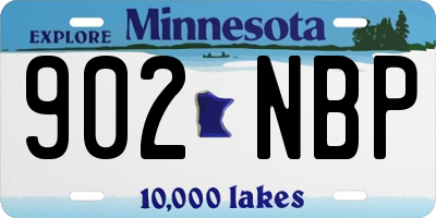 MN license plate 902NBP