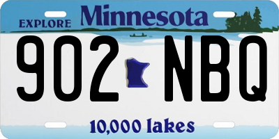 MN license plate 902NBQ