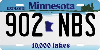 MN license plate 902NBS
