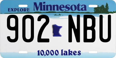 MN license plate 902NBU