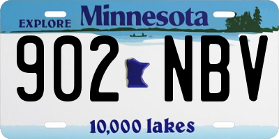 MN license plate 902NBV