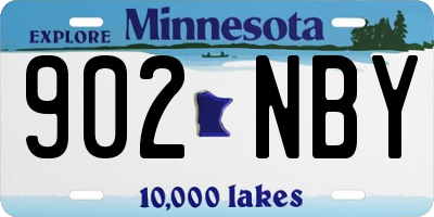 MN license plate 902NBY